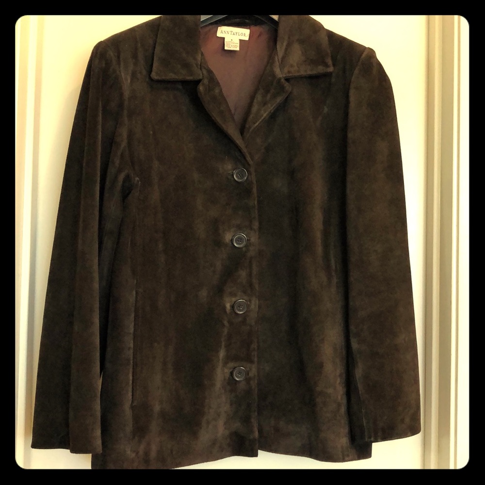 Ann Taylor Suede Leather Jacket